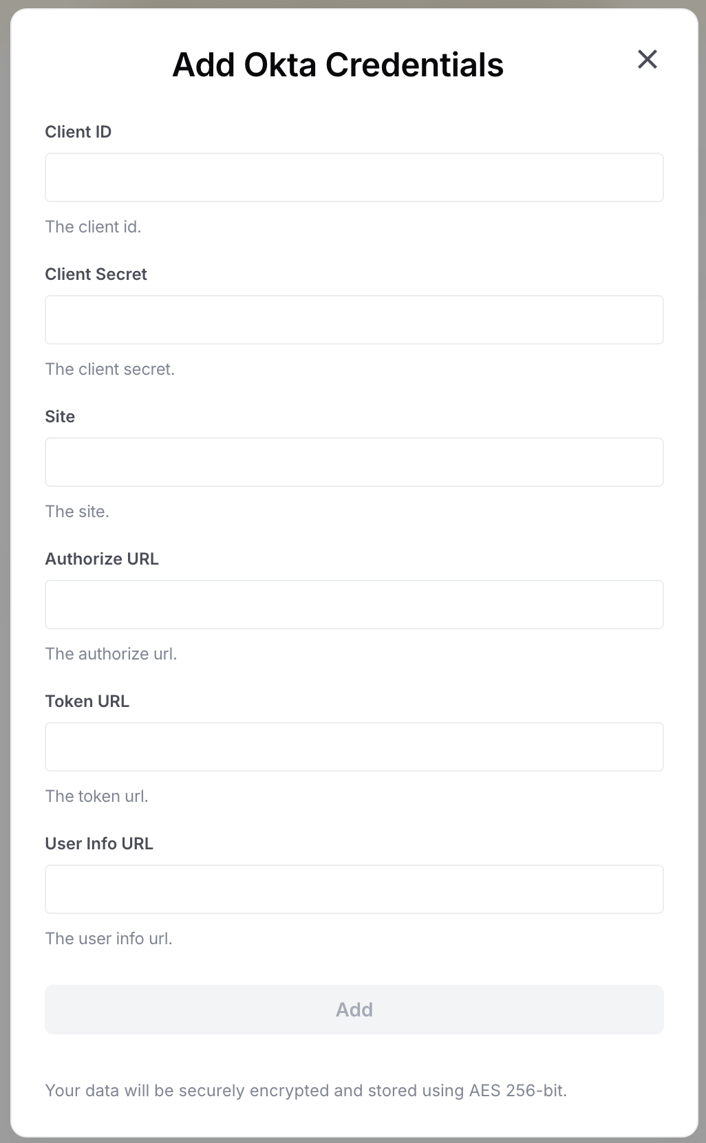 Enter Okta SSO configuration fields in AirOps
